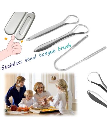 Oruiiju Tongue Cleaner for Adults & Children - Bad Breath Eliminator (3 Pieces with Storage Box) - Buy Worldwide - Buy Online on GoSupps.com