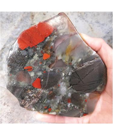 Natural Dragon Blood Crystal Rough Raw Stone Slabs Bloodstone Quartz Samples Coaster Plate Collections Specimens in Bulk Raw Stones and Minerals (Size : 500g 2pc) (Size : 500g 2pc) - Buy Online on GoSupps.com