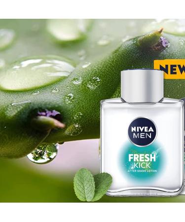 NIVEA MEN FRESH KICK After Shave Balm - Refreshing After Shave Lotion with Mint & Cactus Water | Men's Skin Care (3.38 Fl Oz) - International Shipping Available - Buy Online on GoSupps.com