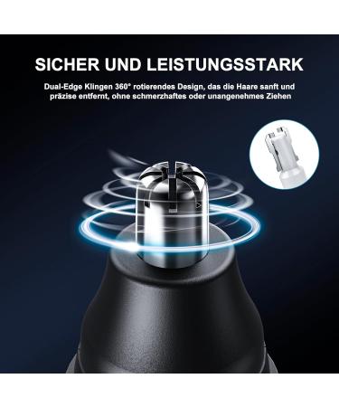 USB Rechargeable Nasal Hair Trimmer - IPX7 Waterproof Professional Pain-Free Nose & Ear Hair Cutter for Men & Women - Buy Online on GoSupps.com