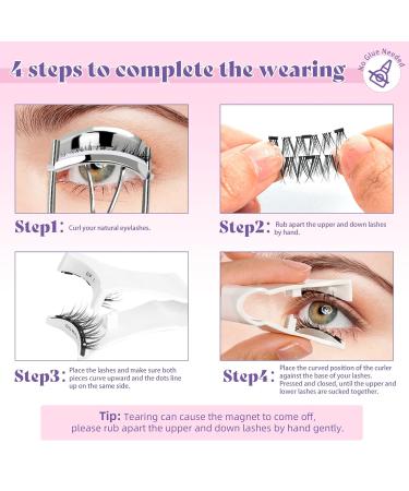 Magnetic Eyelashes - Natural Reusable Kit with Applicator | Easy Wear & No Glue Needed (Style A - Buy Online on GoSupps.com
