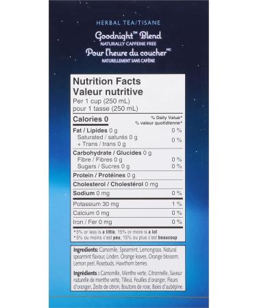 Twinings Goodnight Herbal Blend Individually Wrapped Tea Bags | Camomile Spearmint & Lemongrass | Naturally Caffeine-Free Relaxing Tea | 50 Count (Pack of 6) | Enjoy Hot or Iced Goodnight Blend 50 Count (Pack of 6) - Buy Online on GoSupps.com