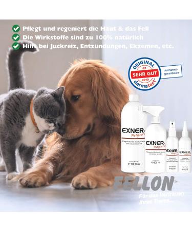Exner Petguard Fell Care - Natural Itch Relief Spray for Dogs Cats & Pets | 100 ml - Treat Hair Loss Inflammation Parasites & Mites - Buy Online on GoSupps.com
