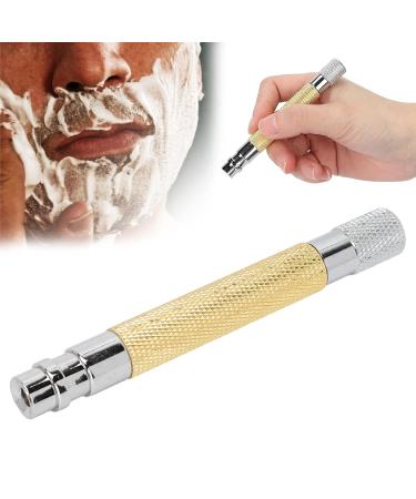 Old-Fashioned Gold Safety Razor Handle - Retro Zinc Alloy for Men | Premium Shaving Tool for Barbershop Quality - Buy Online on GoSupps.com