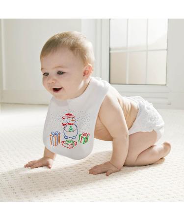 Faburo 12 Pack Baby Bibs - Double-Sided Cotton 14 Colored Textile Pens & 5 Paint Stencils - Ideal for Baby Shower Parties - 20x24cm White Bibs - Buy Online on GoSupps.com