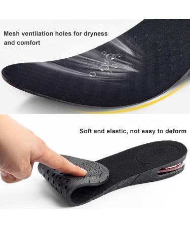 Height Increase Insoles for Men & Women - 4 Layers Shoe Inserts for Up to 3.54 Inch Lift | Invisible Height Boosting Soles with Air Cushion - Buy Online on GoSupps.com