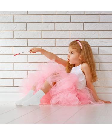 DooVid Toddler Slouch Knee High Socks - White | Boys Girls Cotton Long Crew Socks 3-5T - Buy Online on GoSupps.com