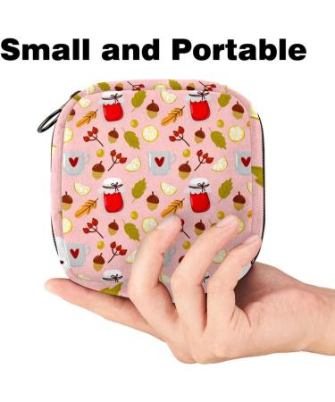 Buy Autumn Knitting Cup & Jam Storage Bag for Women | Large Menstrual Cup Zipper Pocket for Inserts Panty Liners & Tampons - Multicolored - Buy Online on GoSupps.com