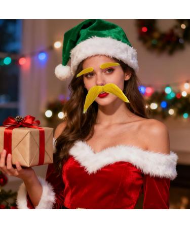 Yellow Mustache - Funny Self Adhesive Costume Accessories for Holiday Party Supplies | Flexible Foam with Backing Creative Character Cosplay Stage Makeup Festival Garden Autumn Bonfire Eve - Buy Online on GoSupps.com