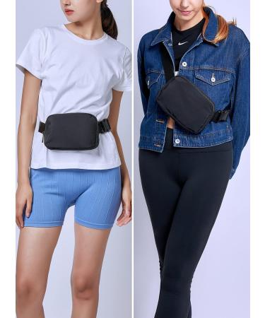 Viewm Waterproof Belt Bag for Women Men - Adjustable Fanny Pack for Travel, Fitness, Running - Black - Buy Online on GoSupps.com