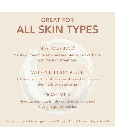 Dionis Goat Milk Skincare Whipped Body Scrub - Hydrating & Softening (Sea Treasures) | USA Cruelty-Free Paraben-Free - 6 oz - Buy Online on GoSupps.com