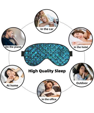 Fish Scale Print Unisex Sleeping Eye Mask | Soft Comfortable Light-Blocking Sleep Mask - Ideal for Travel & Relaxation - Buy Online on GoSupps.com
