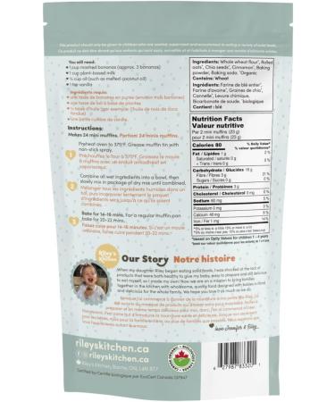 Organic Banana Oat Mini Muffin Mix No Added-Sugar Source of Iron Plant-based. Baby-led Weaning Toddlers and the Whole Family. - Buy Online on GoSupps.com