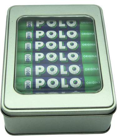 Polo Mints Original Sweets 16 Tubes x 34 g and Silver Window Lid Refillable Tin - Buy Online on GoSupps.com