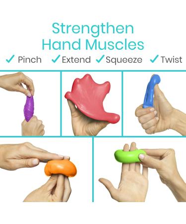 Vive Therapy Putty Occupational Hand Tools (2 Pack) - Sensory Stress Relief for Finger Pain, Grip Strength, and Rehab - X-firm Red for Adults and Arthritis - Buy Online on GoSupps.com