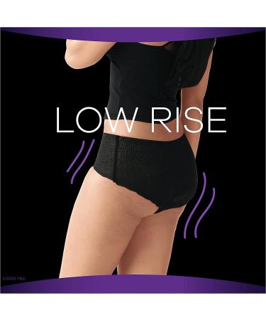 Always Discreet Boutique Incontinence & Postpartum Underwear, Large, Black - 20 Count - Buy Online on GoSupps.com
