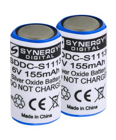 Synergy Digital Dog Collar Batteries Compatible with Dog Guard DG9XT Receiver Dog Collar (Silver Oxide 6V 155mAh) Pack Includes: 2 x SDDC-S1113 Batteries