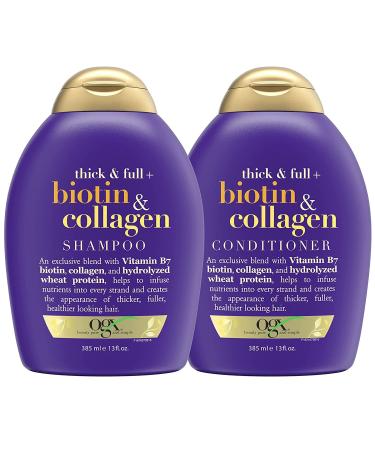 Womens Rogaine 5% Minoxidil Foam 4-Month Supply + OGX Thick & Full Shampoo & Conditioner Set - Hair Regrowth Treatment for Thinning Hair - Biotin & Collagen - 13 Fl Oz (Pack of 2) - Buy Online on GoSupps.com