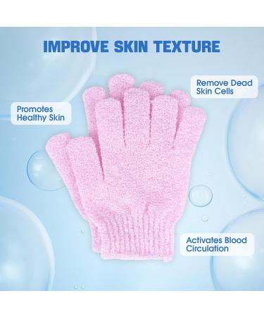 6 Pairs Exfoliating Bath Gloves Spa & Shower Body Scrubber for Men & Women | Dead Skin Remover Accessories - Buy Online on GoSupps.com