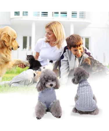 Dog Sweater Turtleneck Dog Jumper Winter Knitted Pet Pullover Warm Puppy Sweater Coat Vest Knitwear Clothes Crochet Dog Apparel for Small Medium Dogs and Cats Autumn Winter Indoor Outdoor (S) - Buy Online on GoSupps.com