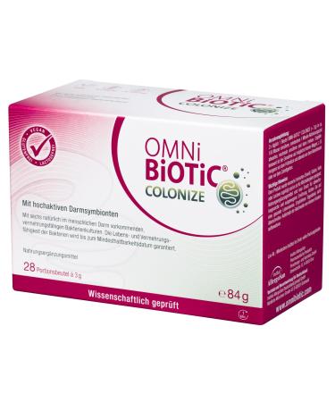 Omni Biotic Colonize |28 portions |6 bacterial strains |18 billion germs per daily dose |Powder |Vegan |For daily application |With bacteria for the intestinal flora 28 pieces