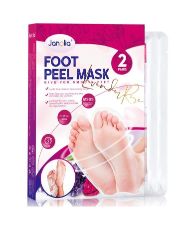 Janolia footlick 2 pairs of cornea socks foot peeling mask cornea and dead skin remove lavender & rose for women and men random packaging - Buy Online on GoSupps.com