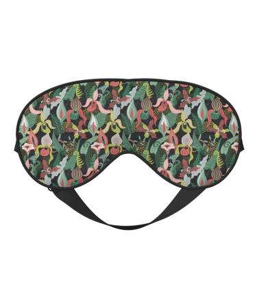 Jungle Sleep Mask Adjustable Double -Sided Eye Mask Soft Sleeping Eye Covers for Sleeping Perfect Shading Reduce Eye Edema