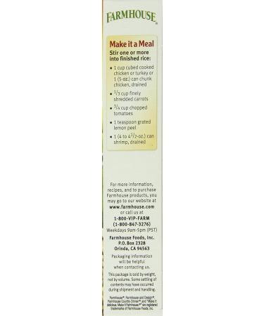 Farmhouse Long Grain Wild Rice Herb and Butter 4oz (Pack of 12) - Premium Quality Rice Blend - Buy Online on GoSupps.com