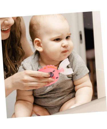 JECOMPRIS 4-Piece U-Shaped Silicone Toothbrush Set for Kids - Cartoon Design Manual Baby Accessories - Blue - Buy Online on GoSupps.com