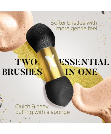 Dual-Ended Self Tanner Blending Brush & Natural Sponge - Streak-Free Tanning | X-Tan Sunless - Buy Online on GoSupps.com