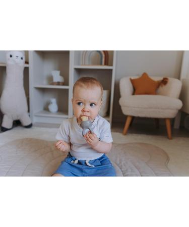 KIDSco Baby Food Feeder Pacifier Set | Teething Pacifier for Babies | BPA Free Silicone Infant Feeder with 2 Extra Nipples - Buy Online on GoSupps.com