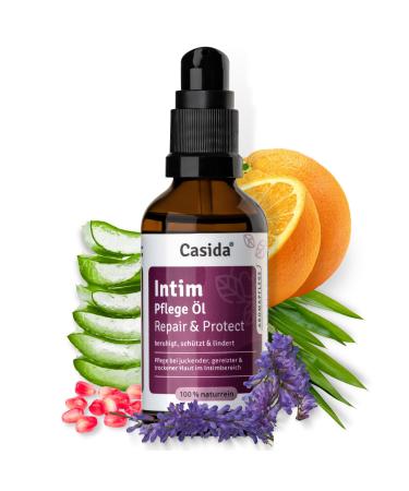 Casida Intimate care oil repair & protect - from 100% natural pure oils - care for vaginal dryness incontinence vaginal infection vaginal fungus - 50 ml 50 ml (1 Pack)