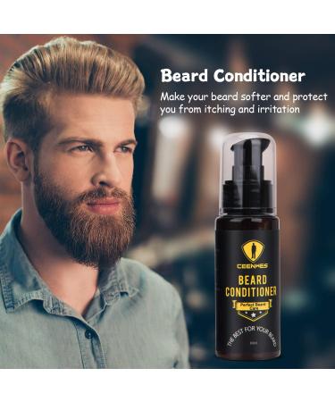 Ceenwes Upgraded Beard Grooming Kit - Complete Set for Men with Conditioner Oil Brush Comb Balm Scissors & Storage Bag - Ideal Gift for Beard & Mustache Care - Buy Online on GoSupps.com