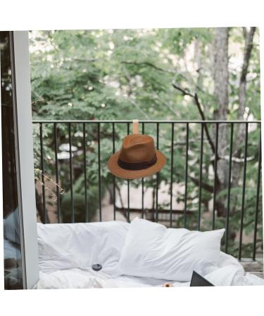GLEAVI 4 Pcs Door Hook Heavy Duty Clothes Rack Wooden Coat Hangers Hanging Door Hangers Wrought Iron Robe 7.5x5cmx2pcs Whitex2pcs - Buy Online on GoSupps.com