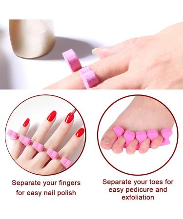 20 PCS Toe Separators Finger Spreader Set Nail Art Soft Foam Sponge Toe Separators Finger Dividers Pedicure Manicure Tools - Buy Online on GoSupps.com