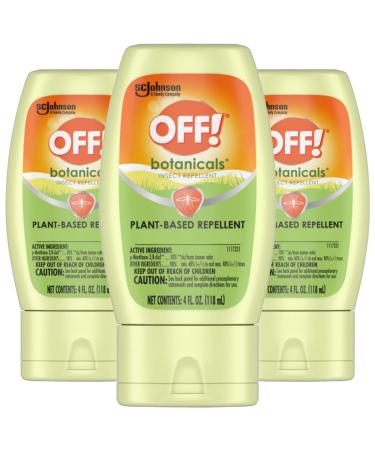 OFF! Botanicals Insect Repellent Lotion 3 Pack Plant-Based Bug and Mosquito Repellent 4 oz