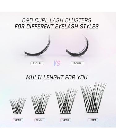 Lankiz DIY Eyelash Extensions - 120 Soft & Light Clusters 10-20mm Mixed Fluffy C Mix - Perfect for Home Use - Buy Now! - Buy Online on GoSupps.com