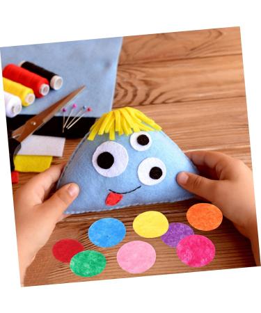Anneome 2 Handmade Hair Band Negatives Girls Hair Accessories Mixed Color Felt Round Diy Craft Wafer Amulet Colorful 2.5X2.5cm - Buy Online on GoSupps.com