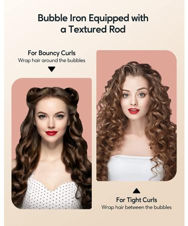 Wavytalk Bubble Wand Curling Iron 1 Inch Ceramic Spiral Curling Wand for Short & Long Hair - Adjustable Temp & Dual Voltage - Includes Heat Resistant Glove - Buy Online on GoSupps.com