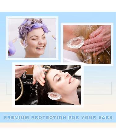 Sabary 1500 Pcs Waterproof Disposable Ear Covers for Shower - Clear Plastic Ear Protectors for Hair Dye, Bathing, Spa | Bulk Pack - Buy Online on GoSupps.com