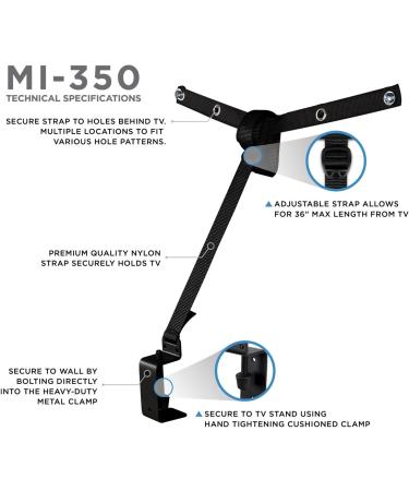 Mount It! TV Safety Straps - Child & Baby Proofing, Anti-Tip & Earthquake Protection, Heavy Duty Metal Connectors - Buy Online on GoSupps.com