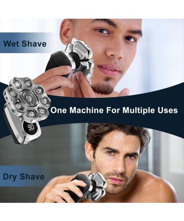 Head Shaver for Bald Men - 6 in 1 Waterproof Electric Razor with LED Display | Rechargeable Wet/Dry Grooming Kit - Buy Online on GoSupps.com
