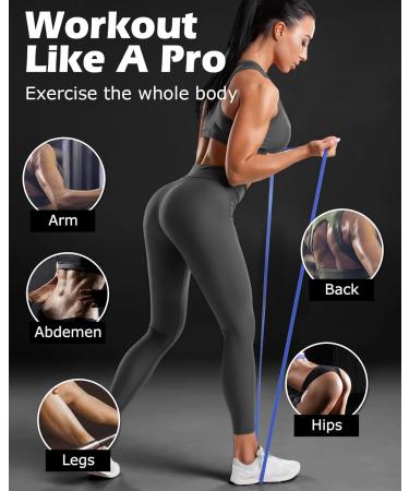 Zacro Resistance Bands Set - Fitness Straps for Yoga Pilates Strength Training & Physiotherapy - Includes Door Anchors - Ideal for Men & Women - Buy Online on GoSupps.com