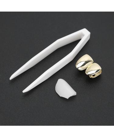 Stylish Brass Plating Braces - Double Tooth Metal Jewelry for Halloween & Hip-Hop Parties - Buy Online on GoSupps.com