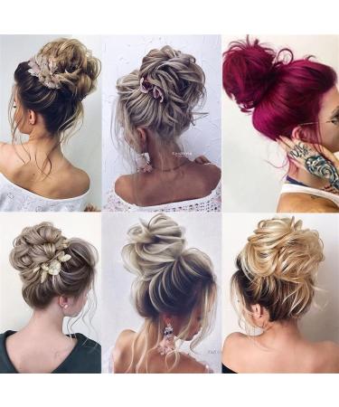Messy Bun Hair Piece for Women Messy Bun Hair Piece Synthetic Fake Scrunchies Ponytail Extension Wavy Curly Elastic Rubber Band Hair Bun Extensions for Women Girls Fake Hair Accessories for Women Gi 2-01 - Buy Online on GoSupps.com