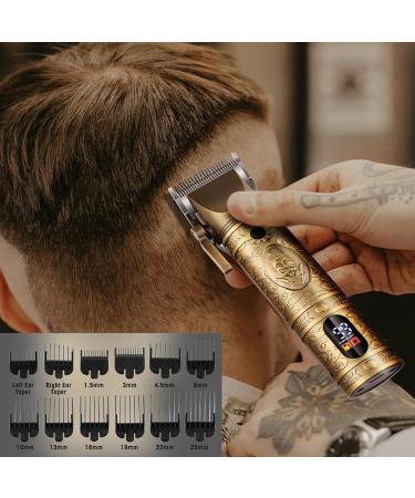 Roziapro Professional Hair Clippers Cordless Beard Trimmer for Men Zero Gapped T-Blade Trimmer USB Rechargeable Haircut Kit (Golden) - Buy Online on GoSupps.com
