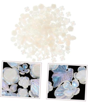 LALAFINA 1 DIY Handmade Accessories A Necklace Ornament Models Flatback Rose Charms Cream Gum Scattered Beads White 0.3X3X3.9CM - Buy Online on GoSupps.com