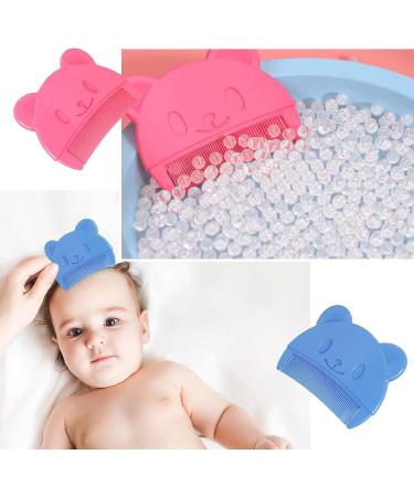 2 Pieces Milk Scab Comb & Baby Hairbrush Set | Soft Tooth Cartoon Bear Design for Gentle Baby Care - Buy Online on GoSupps.com