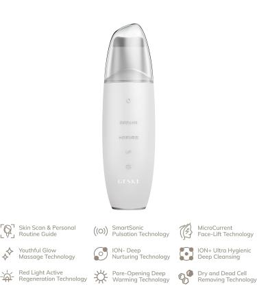 Geske SmartAppGuided Microcurrent Skin Scrubber & Blackhead Remover | 9-in-1 Skincare Tools for Anti-Aging Face Cleaning & Professional Results - Buy Online on GoSupps.com