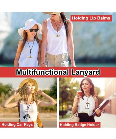 Desing Wish Anti-Lost Lip Balm Holder Silicone Neck Strap and Wrist Lanyard with Non-Slip Silicone Rings Necklace Chapstick Holder Wrist Strap Keychain Holder for Lip Balm Keys Black Medium - Buy Online on GoSupps.com